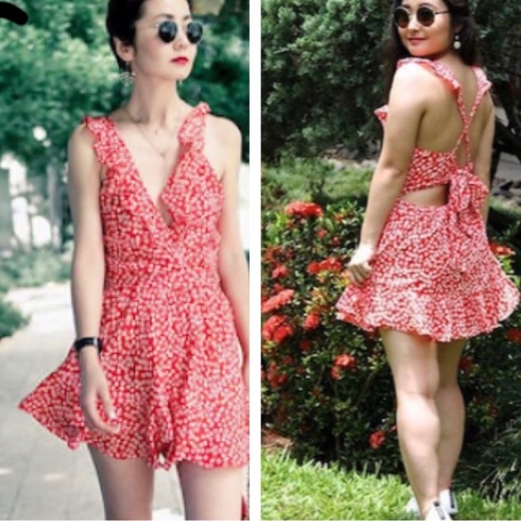 BOHO CALICO PRINT ROMPER - Picture 2 of 11